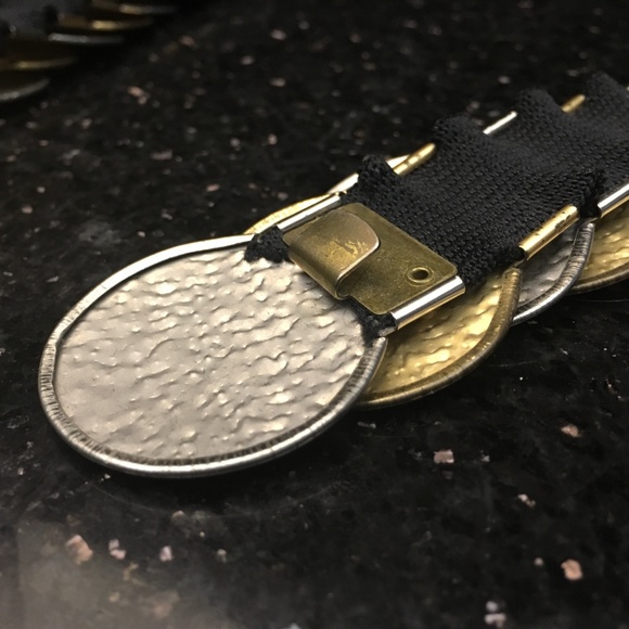 Faux Silver & Gold Coin Style Necklace - Picture 4 of 4